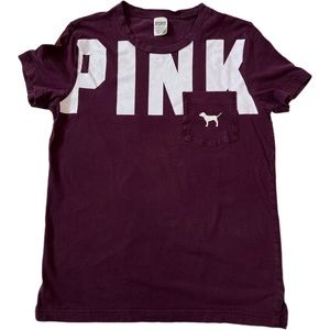 PINK burgundy T-Shirt Short Sleeve
